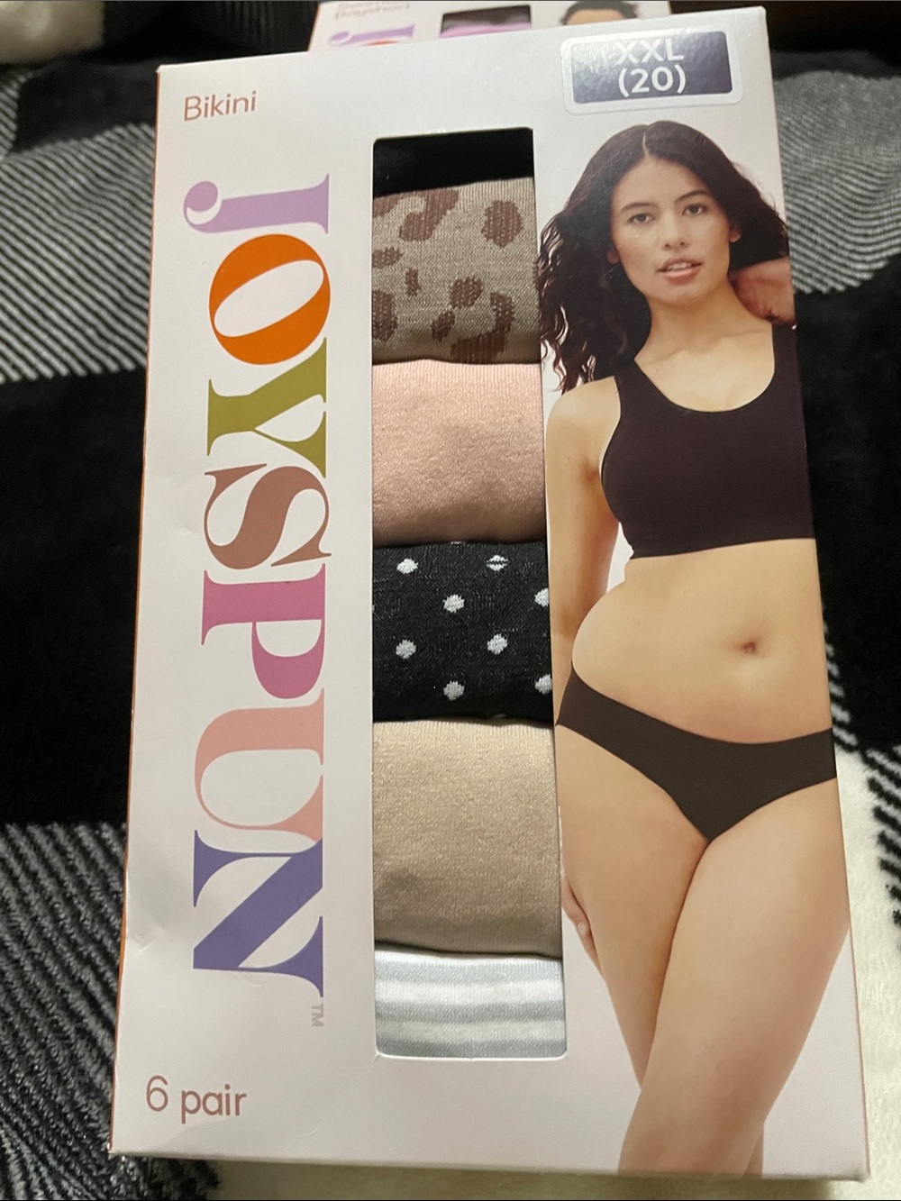 Joyspun Women's Bikini Panties - 6 Pack (Mixed Neutrals)